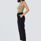 Adjustable Hem Pants - Black