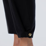 Adjustable Hem Pants - Black
