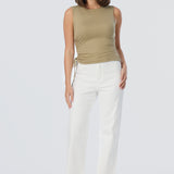 Drawstring Top - Dusty Olive