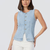 Denim Vest - Light Blue Wash