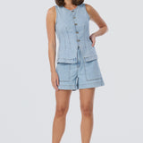 Denim Vest - Light Blue Wash
