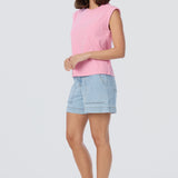 Cap Sleeve Jersey Tank - Musk Pink
