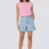 Cap Sleeve Jersey Tank - Musk Pink