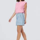 Denim Patch Pocket Shorts - Light Blue Wash