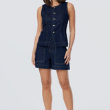 Denim Vest - Indigo