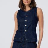 Denim Vest - Indigo