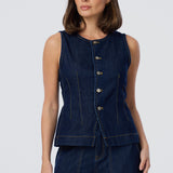 Denim Vest - Indigo