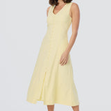 Sleeveless Buttoned Dress - Panna Cotta