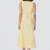 Sleeveless Buttoned Dress - Panna Cotta