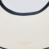 Crescent Shoulder Bag - Ecru/Black