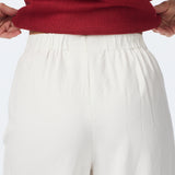 Tailored Pintuck Pants - White
