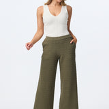 Textured Knit Pant - Khaki