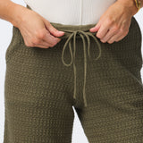 Textured Knit Pant - Khaki