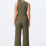 Textured Knit Vest - Khaki