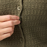 Textured Knit Vest - Khaki
