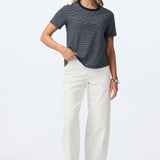 Lightweight Regular Fit T-Shirt - Navy Stripe