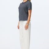 Lightweight Regular Fit T-Shirt - Navy Stripe