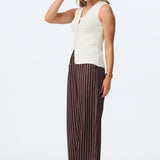 Textured Knit Vest - White
