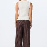 Textured Knit Vest - White