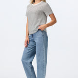 Lightweight Regular Fit T-Shirt - White Stripe
