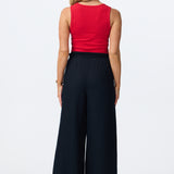 Paperbag Wide Leg Pant - Navy