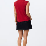 Cap Sleeve Jersey Tank - Dark Cherry