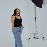 Signature Wide Leg Jeans - Mid Blue Wash