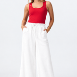 Paperbag Wide Leg Pant - White