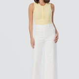 Signature Wide Leg Jeans - White