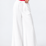 Paperbag Wide Leg Pant - White