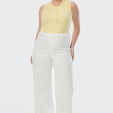 Signature Wide Leg Jeans - White