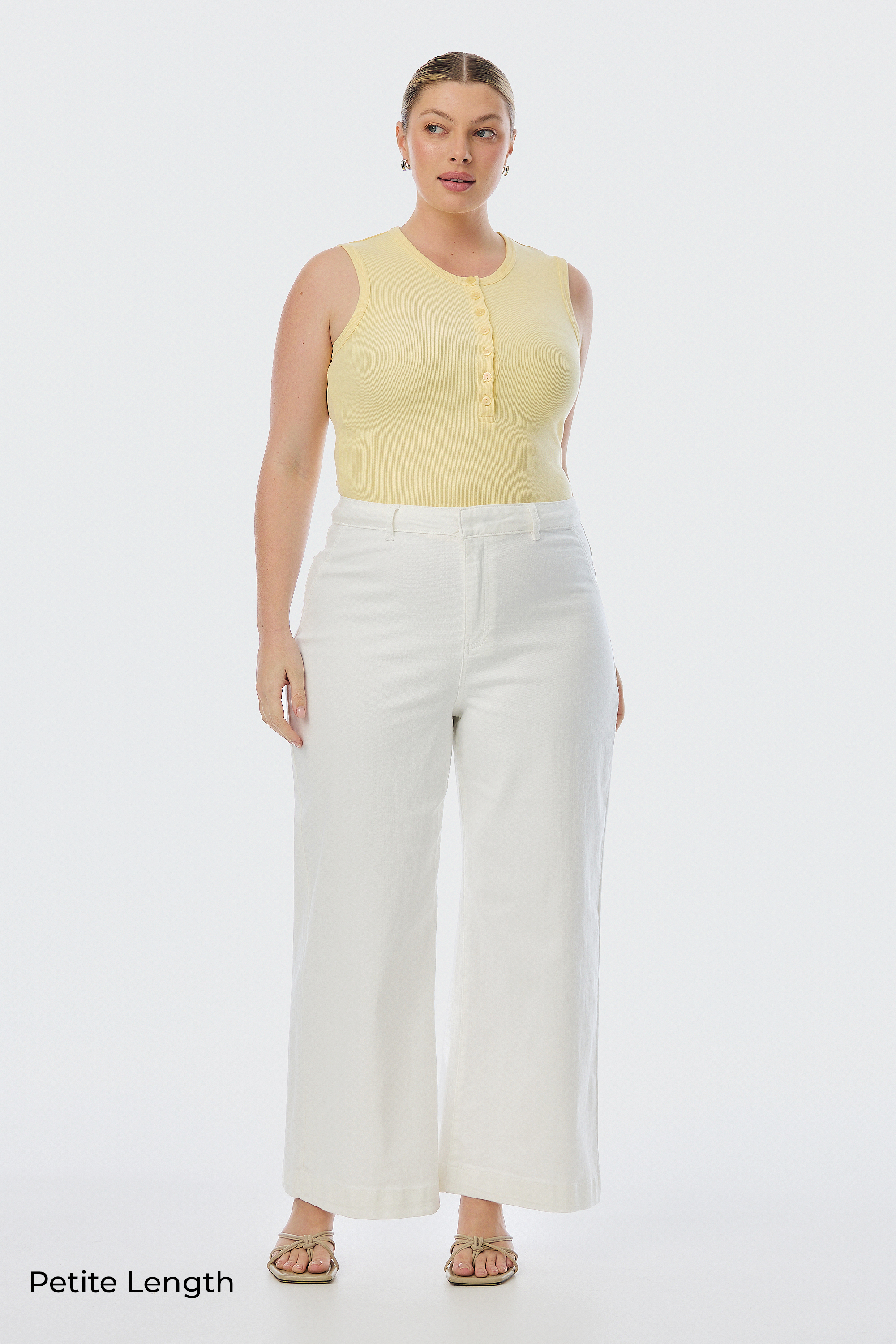 Signature Wide Leg Jeans - White