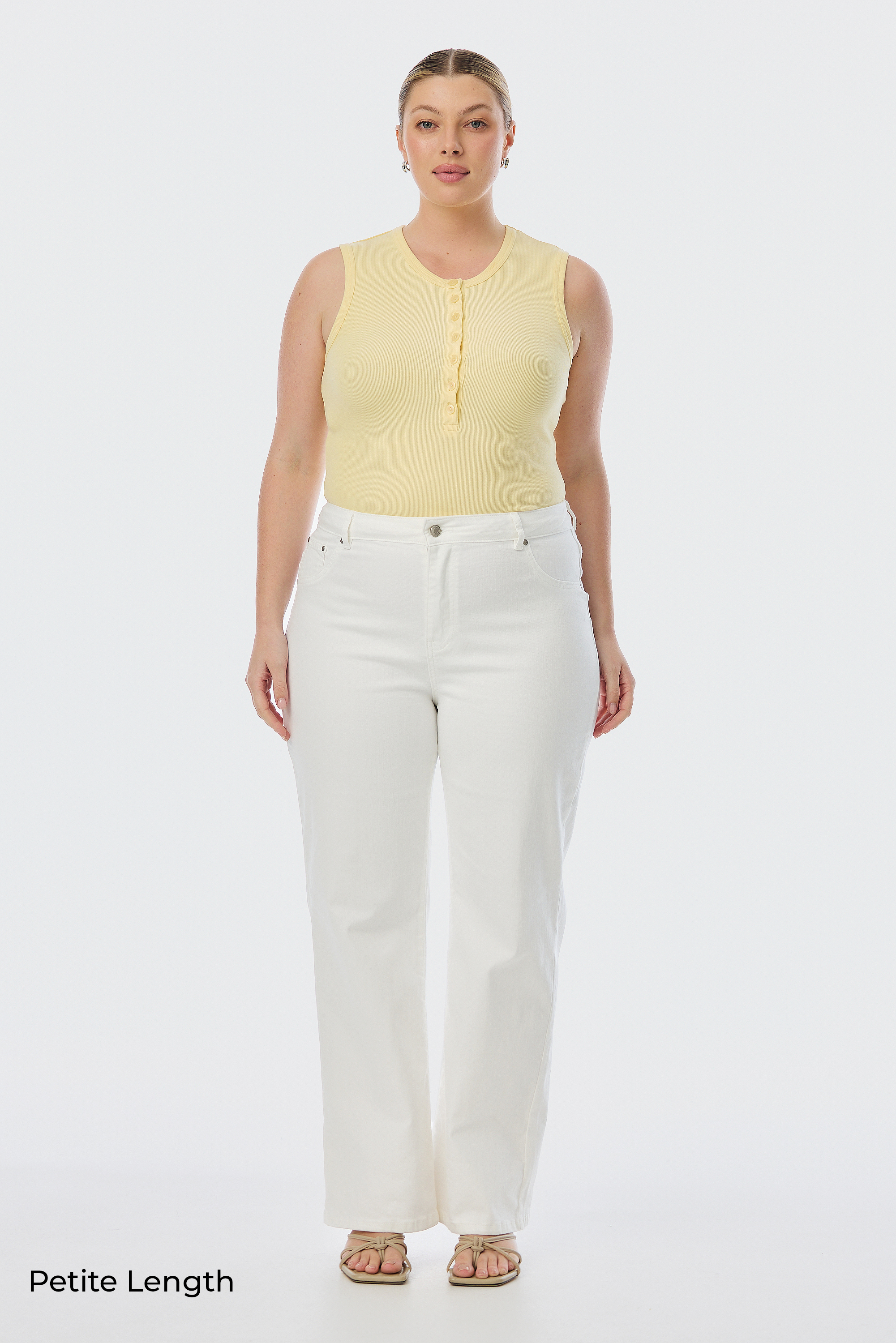 Signature Straight Leg Jeans - White