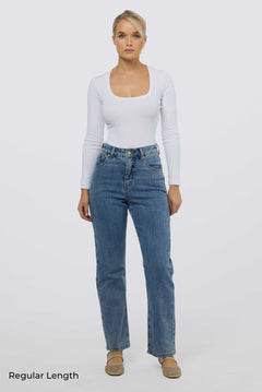 Signature Slim Leg Jeans - Mid Blue Wash