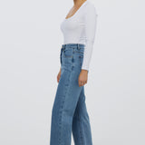 Signature Straight Leg Jeans - Mid Blue Wash