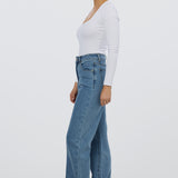 Signature Straight Leg Jeans - Mid Blue Wash