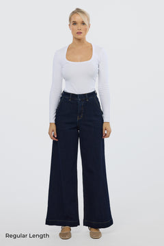 Signature Wide Leg Jeans - Indigo