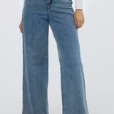 Signature Wide Leg Jeans - Mid Blue Wash