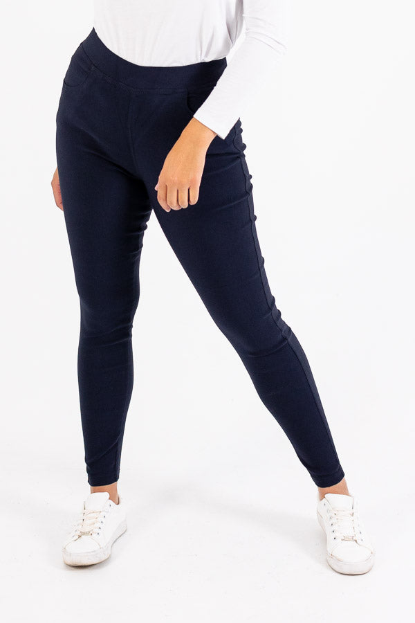 Woven Stretch Pant- Navy